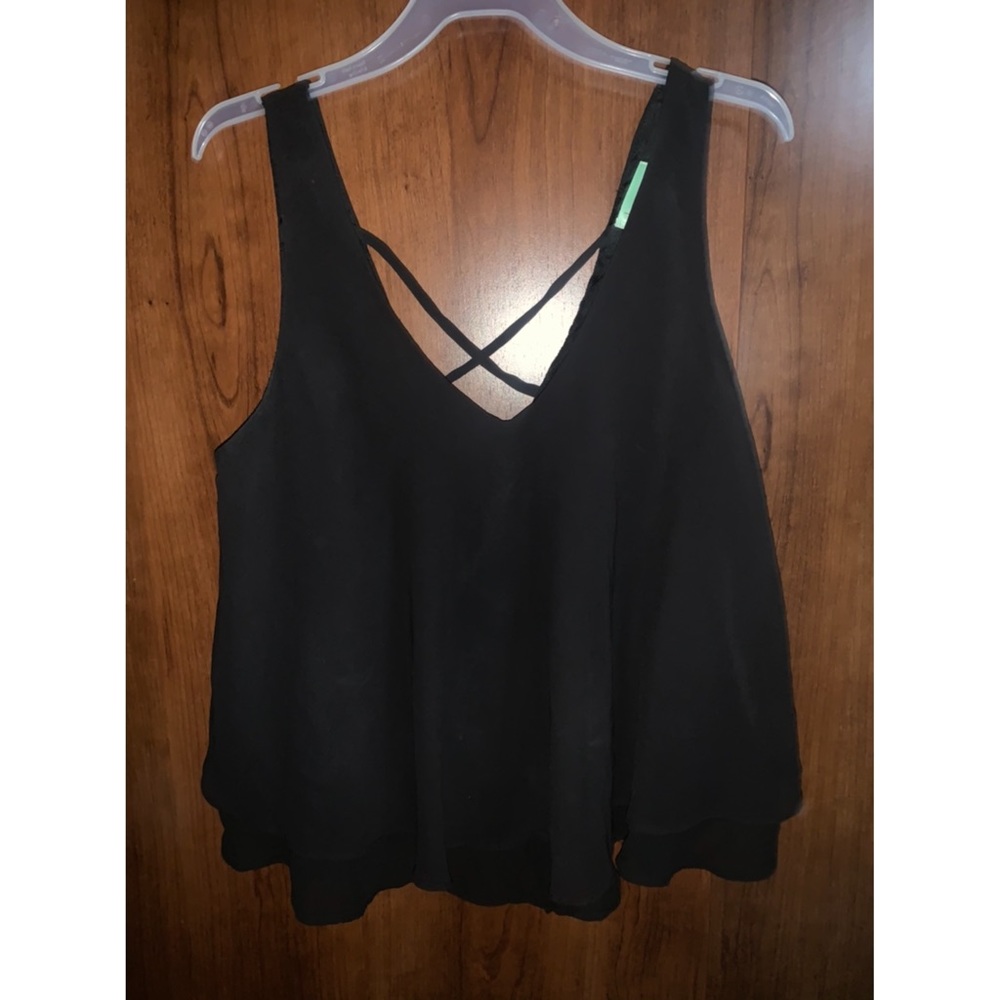 Black Tank with criss cross back
